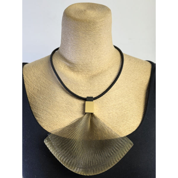 Christina Brampti Necklace, Flower, Silver/Black