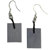 Christina Brampti Earrings, Cube, Hematite