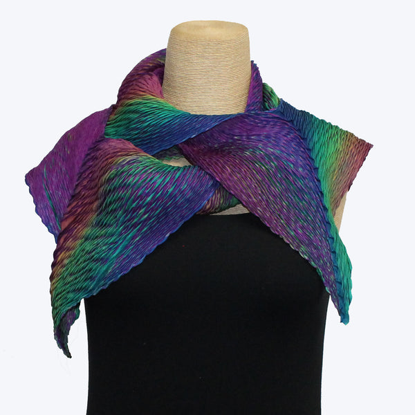 Cathayana Scarf, Zigzag, Purple/Blue