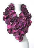 Dagmar Binder Collar, Ruffled, Fuchsia