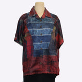 Darshan Shah Shirt, Short, Blue/Red, M/L