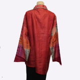 Darshan Shah Shirt, Long, Red/Orange/Fuchsia, XL