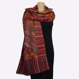 Darshan Shah Shawl, Kantha, Red/Multi-Color