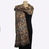 Darshan Shah Shawl Kantha, Brown/Blue/Gold/Copper