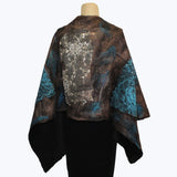 Enchanted Fibers Shawl, Brown/Gold/Turquoise/Copper, OS