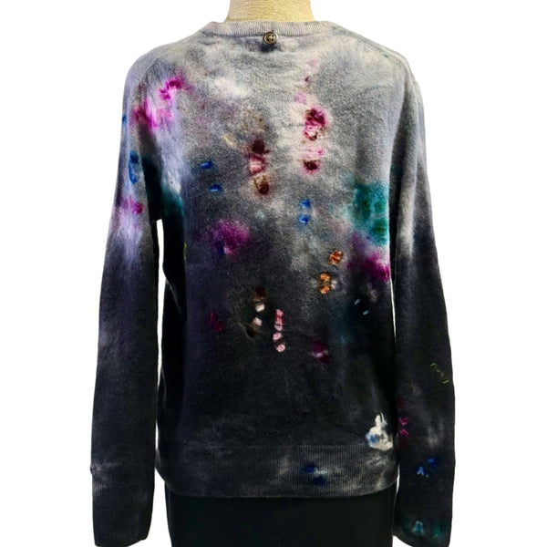 Galadriel Mattei Sweater, Crewneck, Grey/Multi Blossoms, XS