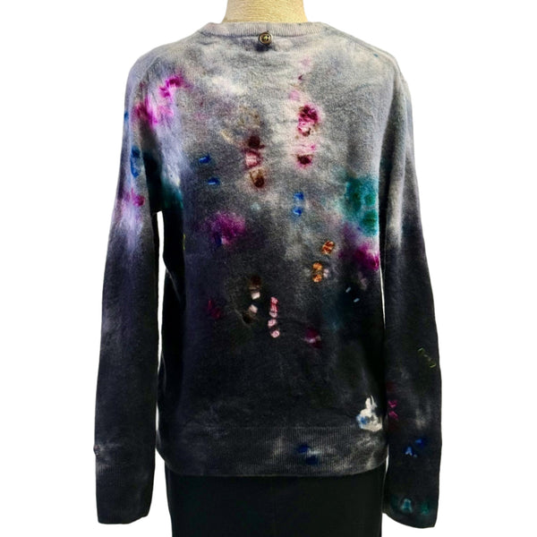 Galadriel Mattei Sweater, Crewneck, Grey/Multi Blossoms, S