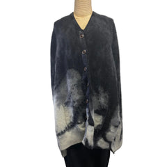 Galadriel Mattei Poncho, V-Neck, Black/White, Fits M-XL