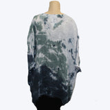 Heyne Bogut Top, V-Neck, Ecru/Sage/Forest Green L/XL