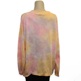 Iridium Sweater, Hand Painted, Apricot/Peach, M/L