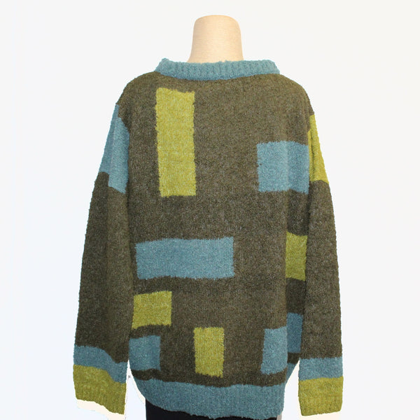 Iridium Sweater, Color Blocks, Ocean, Fits M-XL