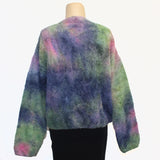 Iridium Cardigan, Oriana, Hand Painted, Northern Lights, S/M