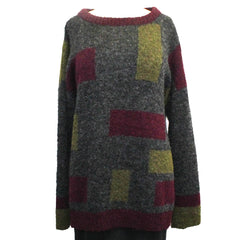 Iridium Sweater, Color Block, Wild Berry/Grey/Green, M/L