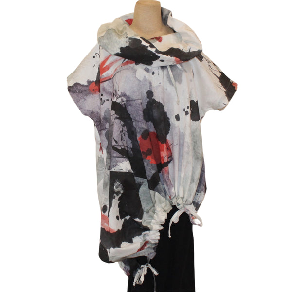 Ingrid Munt Top, Arte, Red/White/Black/Iris, M/L
