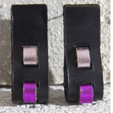 Iskin Sisters Earrings, Rainbow Threads, Black/Fuchsia/Pink