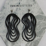 Iskin Sisters Earrings, Curves Duo, Black