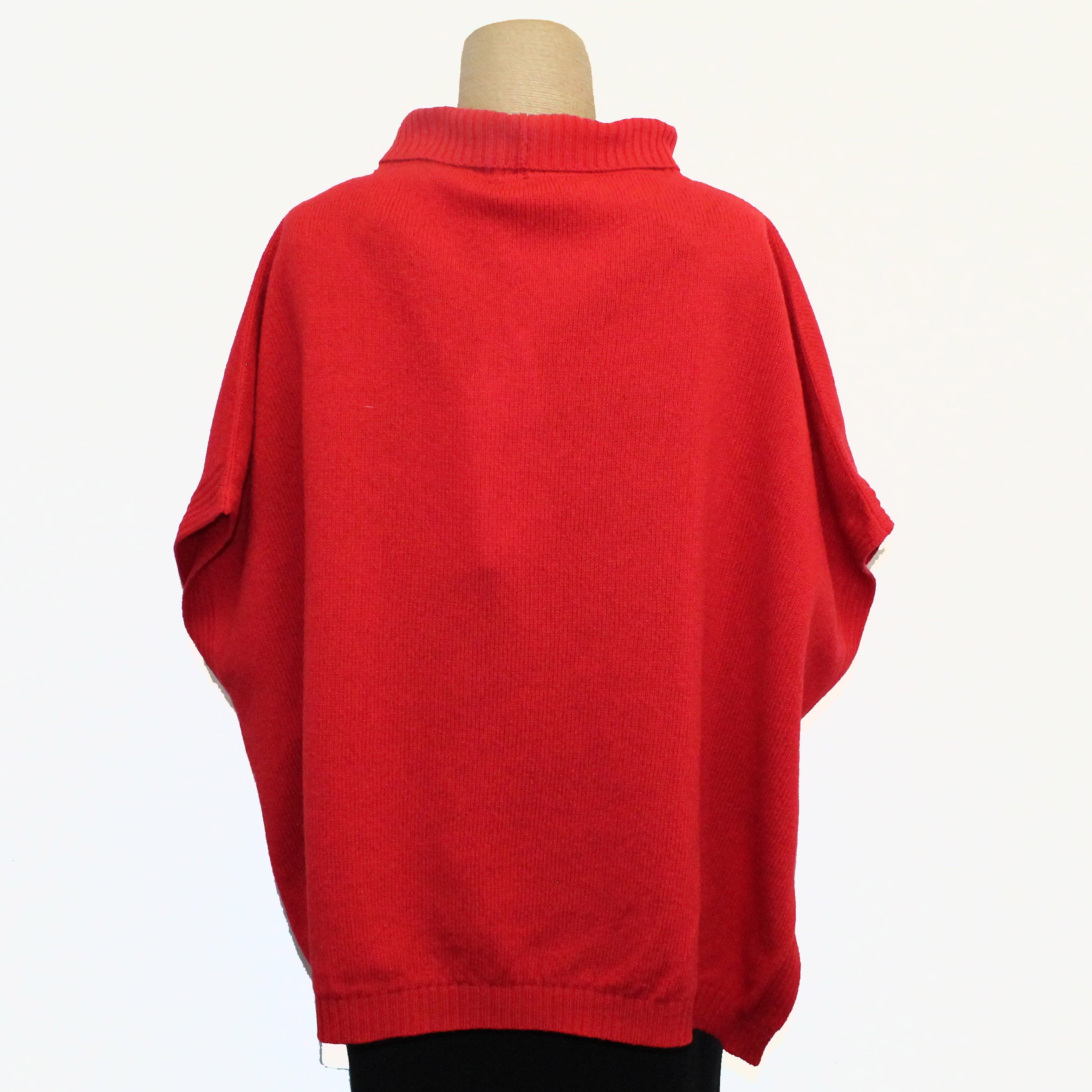 IVKO Pullover, Elbow Length, Intarsia, Red, OS