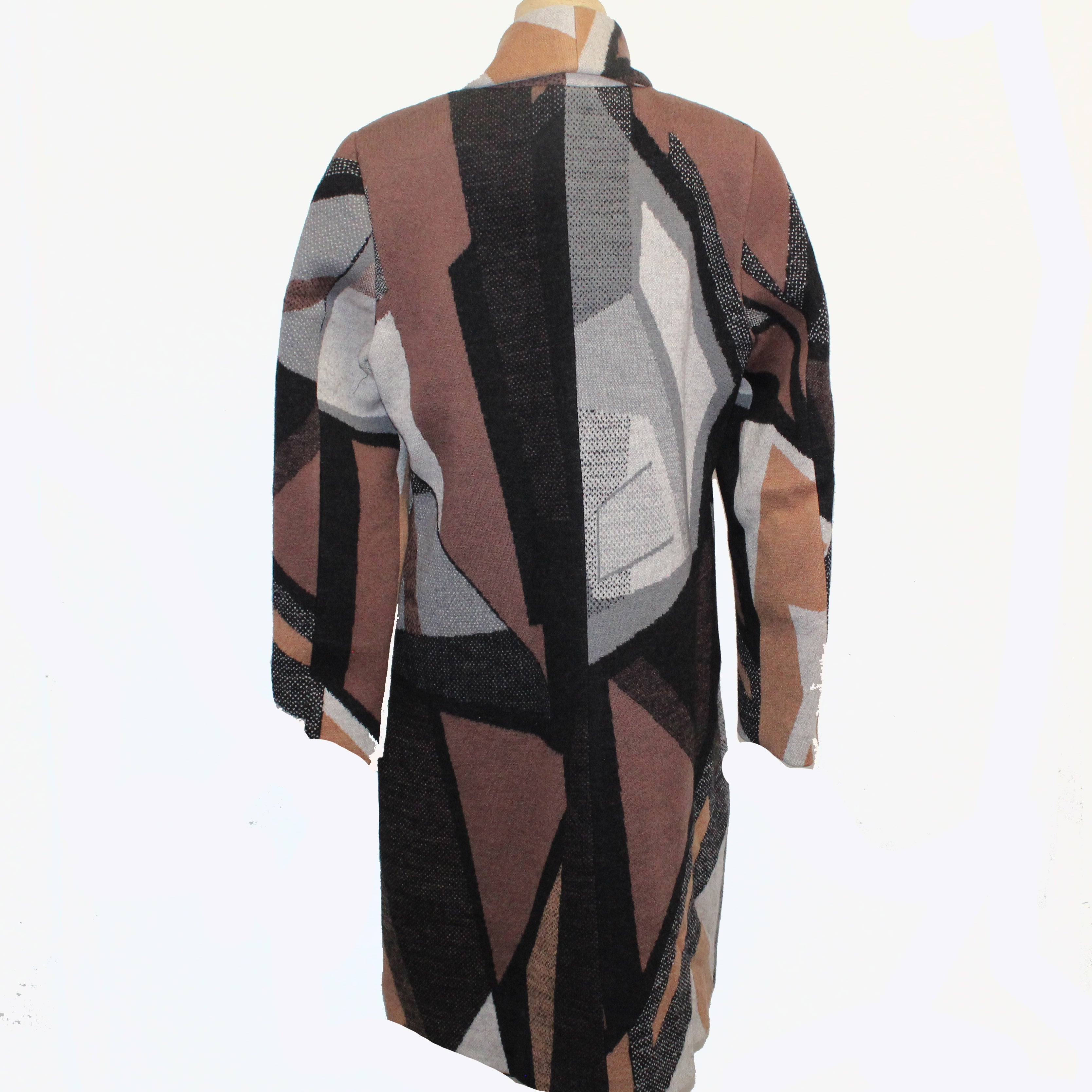 IVKO Coat, Abstract Pattern, Brown/Gold/Grey/Black/White S, M & L