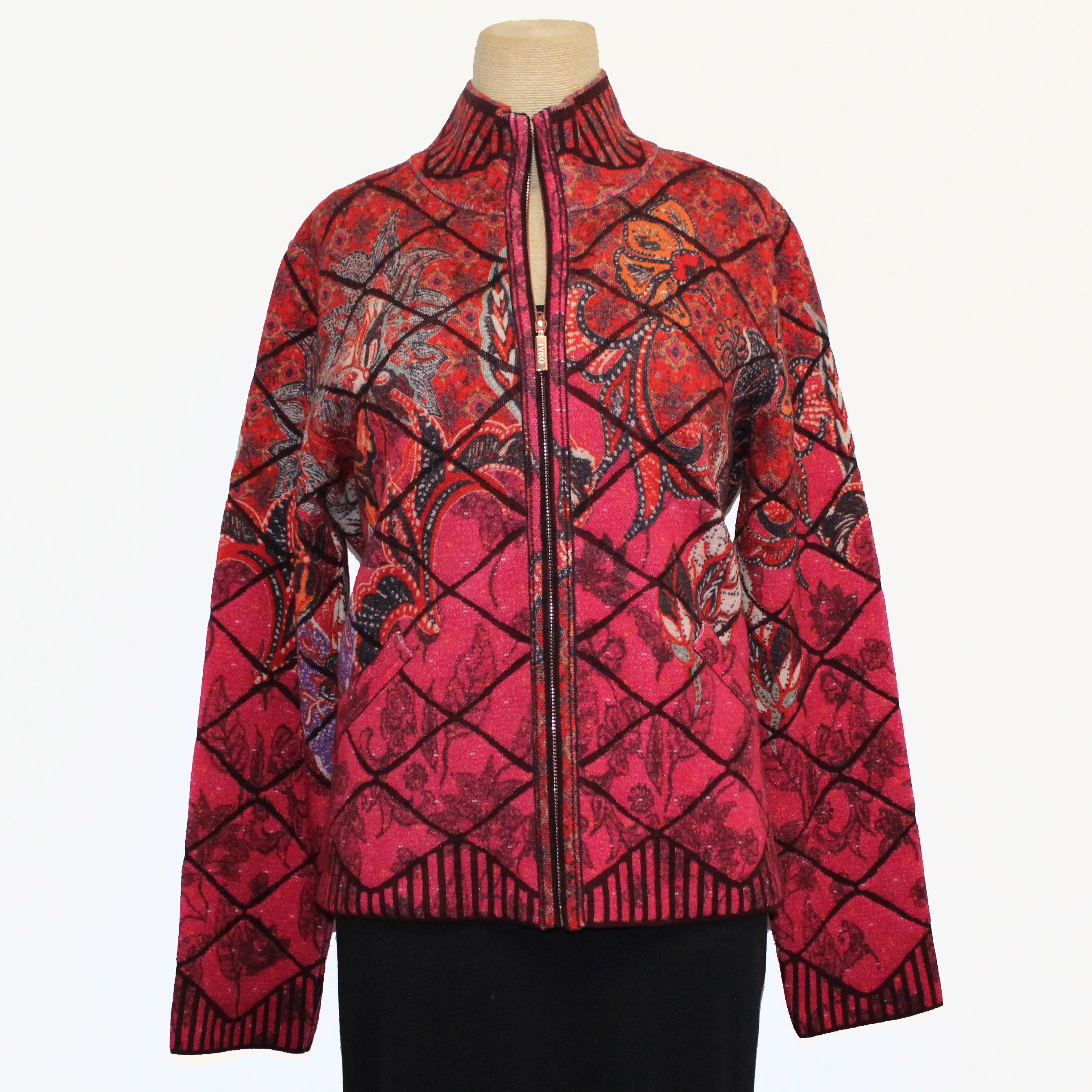 IVKO Jacket, Printed, Floral, Red M & L