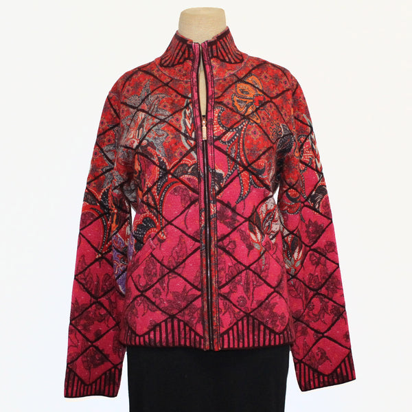 IVKO Jacket, Printed, Floral, Red M & L