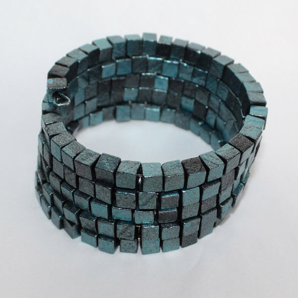 Jianhui London Bracelet, Snake, Blueish Silver