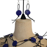 Jianhui London Earrings, Coins, Purple Blue