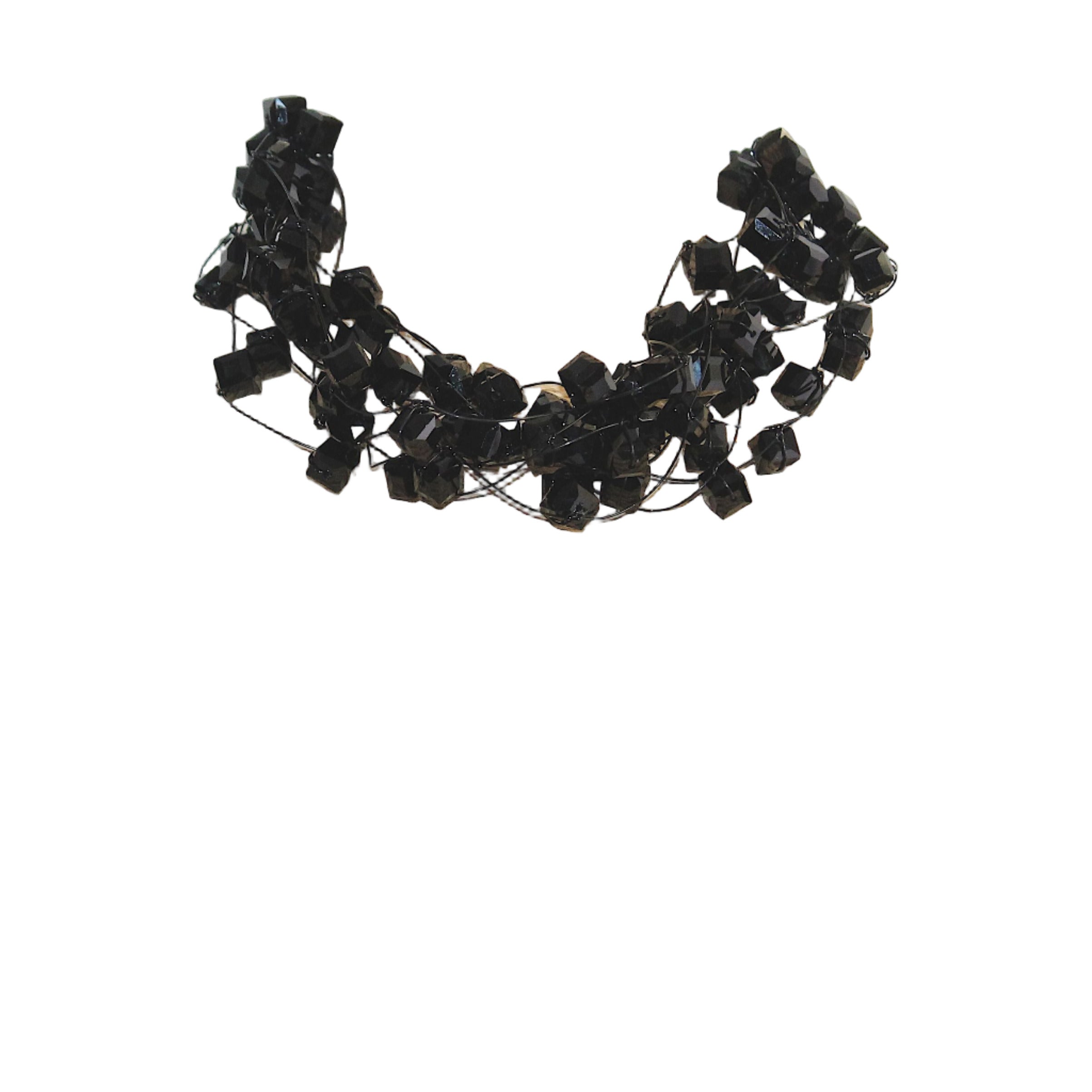 Jianhui London Necklace, Crystal Cube, Black