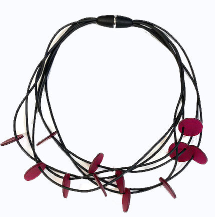 Lydia Bremer Necklace, Disks, Cyclamen