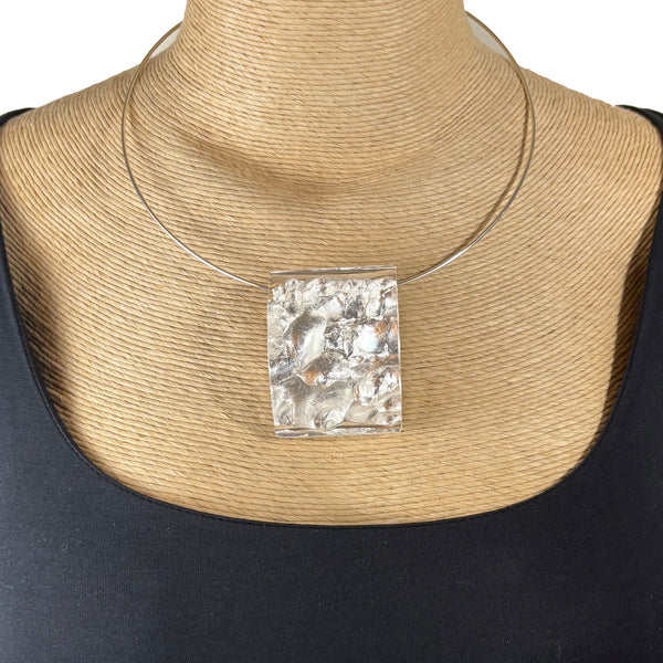 Laurent Guillot Necklace With Pendant, Lucite, Clear