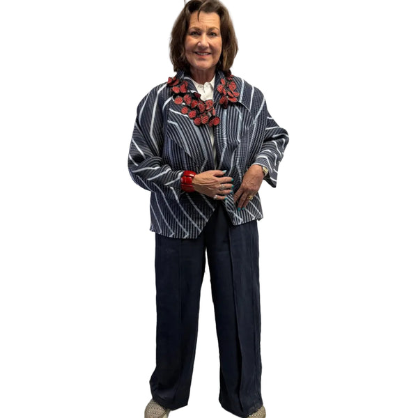 MC Oasis Textured Jacket, Whirlwind, Blue/White, M/L Outfit 4