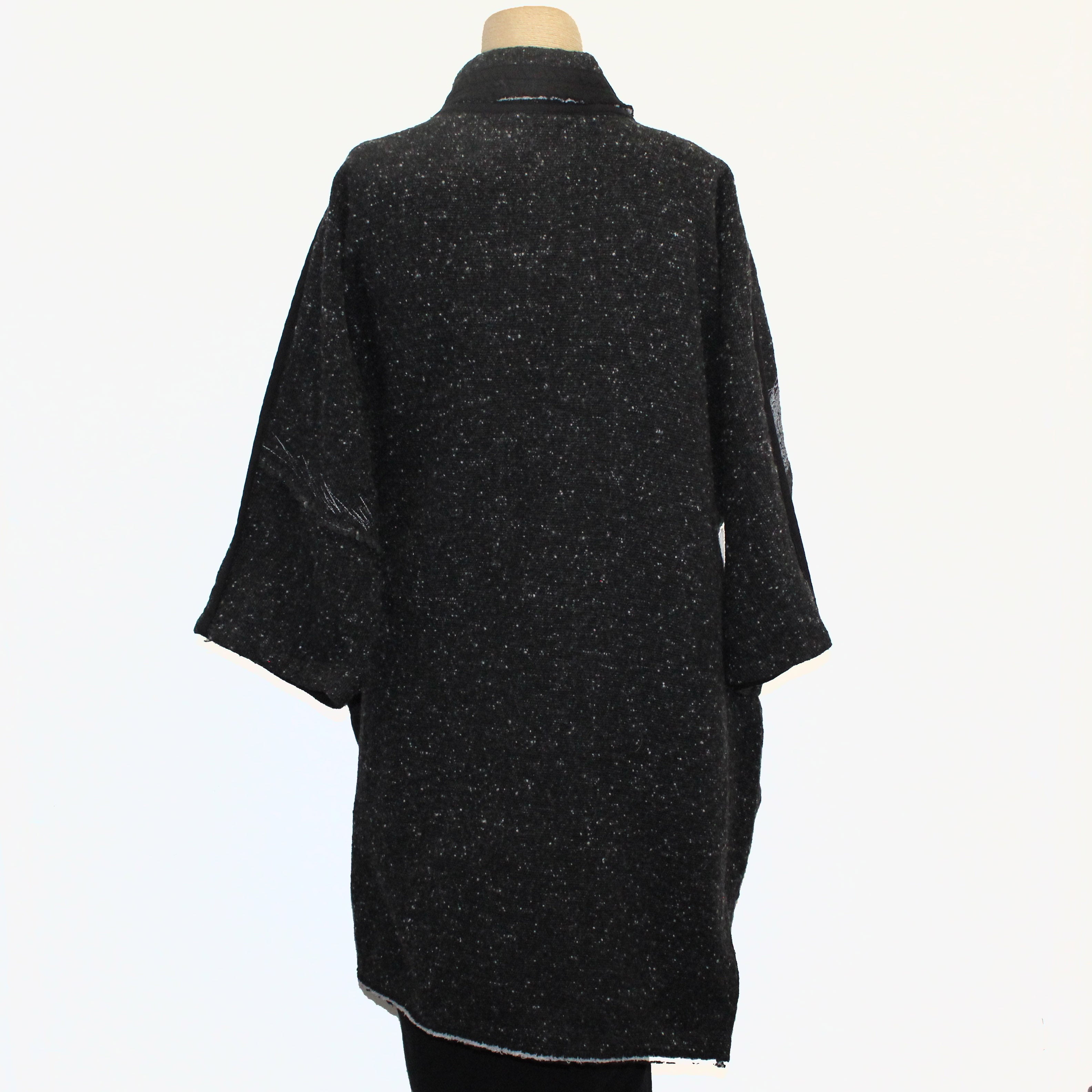 Mara Gibbucci Kimono Coat, Ball Threads, Speckled Black/White M, L & XL