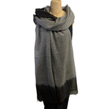 Mirror in the Sky, Shawl, Borders, Pale Taupe/Espresso