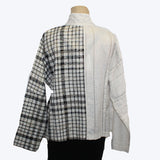 M Square Shirt, Point, Ivory/Black L & XL