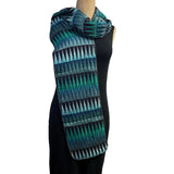 Margo Selby Scarf, Isla, Turquoise/Black, S