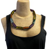 Marina & Suzanna Sent Necklace, Hand-Blown Glass, Short, Multi-Color
