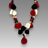Lula Castillo Necklace, Armenia, Black/White/Red