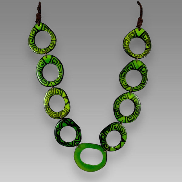 Lula Castillo Necklace, Indian Reversible, Black/Green – Santa Fe ...