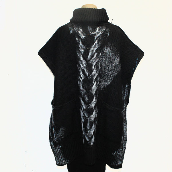 Pier Antonio Gaspari Sweater Tunic, Black/White S/M & M/L