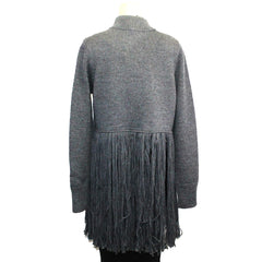 Pier Antonio Gaspari Cardigan, Long, Fringe, Grey S