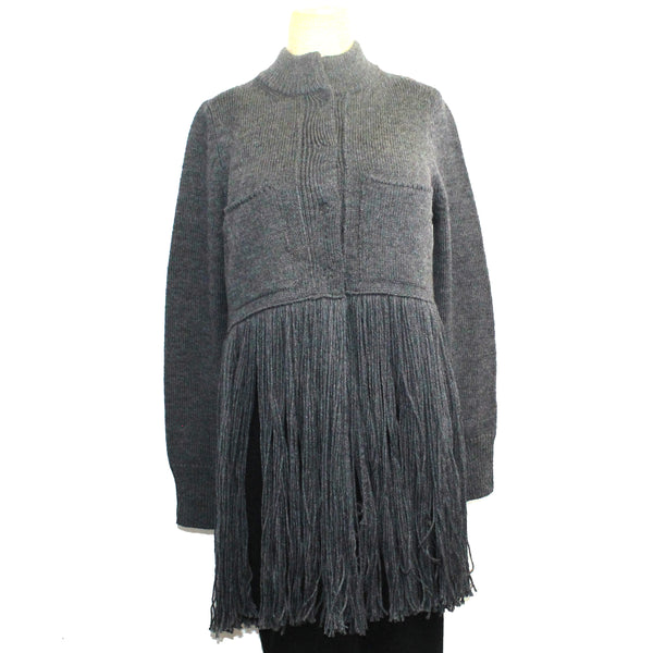 Pier Antonio Gaspari Cardigan, Long, Fringe, Grey S