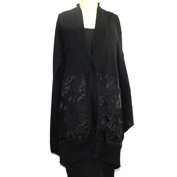Pier Antonio Gaspari Cardigan, Over, Black XL