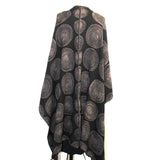 Sharon London Cape, Spirals, Reversible, Bronze/Black