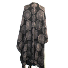 Sharon London Cape, Spirals, Reversible, Bronze/Black