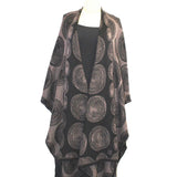 Sharon London Cape, Spirals, Reversible, Bronze/Black