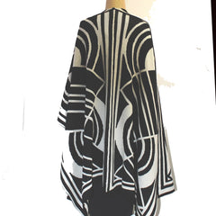 Sharon London Cape, Deco, Black/White