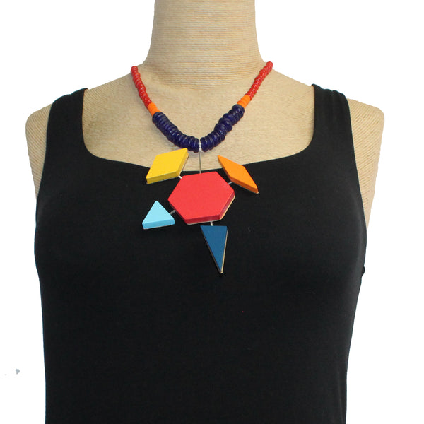 Theresa Killgore Necklace, Geometric Shapes, Multi-Color
