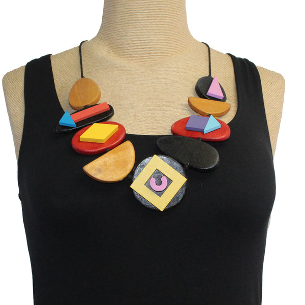 Theresa Killgore Necklace, Abstract Shapes, Multi-Color