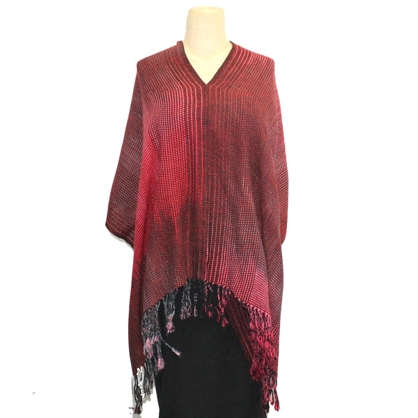 Vickie Vipperman Poncho, Red/Black/Metallic, OS