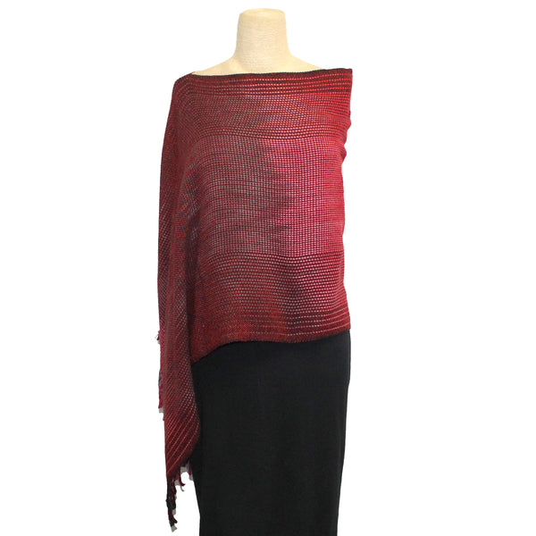 Vickie Vipperman Poncho, Red/Black/Metallic, OS