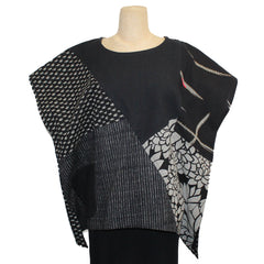 Yaza Pullover, Patches, Batik, Black/Grey, OS Fits Sizes 8-14